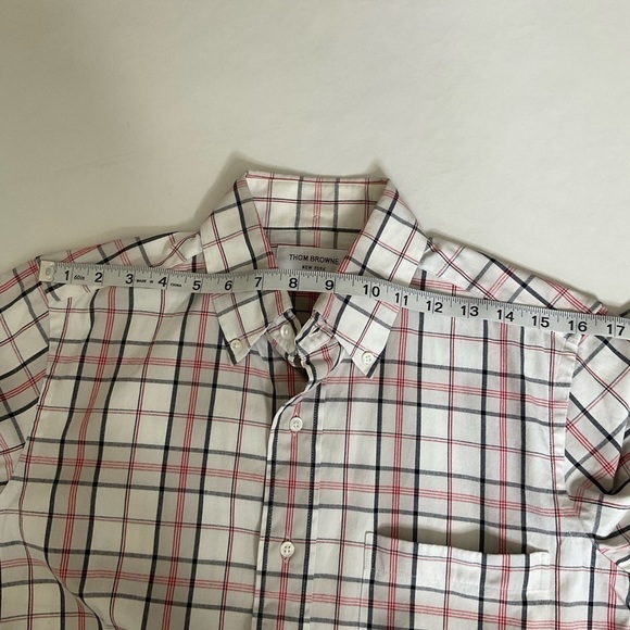 Thom Browne Plaid Long Sleeve Shirt Cotton Size 1 Small - Picture 11 of 16